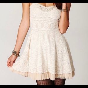 Ivory Free People lace dress